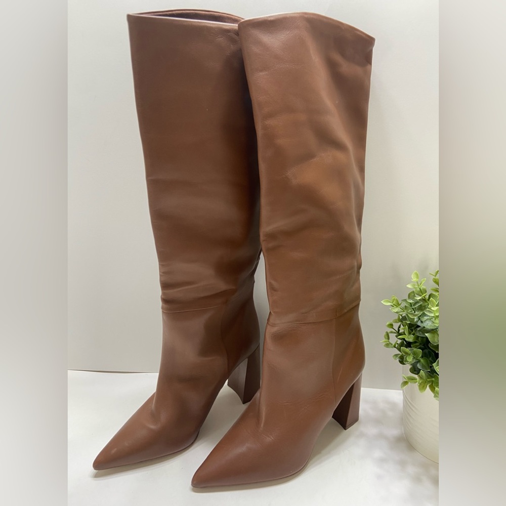 NEW Steve Madden Handles Women’s Knee High Leather Boots Brown Size 9 - Picture 6 of 9